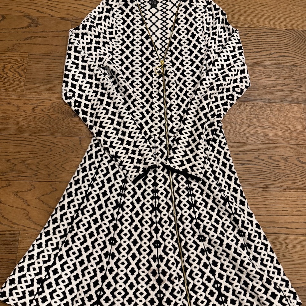 INC International Concepts Black and White Patterned Dress